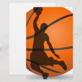 Papeterie art de bruit de silhouette de joueur de basket (Devant / Derrière)