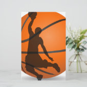 Papeterie art de bruit de silhouette de joueur de basket (Debout devant)