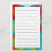 Papeterie Art de bruit lumineux avec des cercles et des (Devant / Derrière)