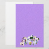 Papeterie Art de pixel de jardin de licorne (Devant / Derrière)