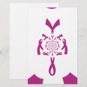 Papeterie Art de sensibilisation au cancer du sein Imprimer (Devant / Derrière)