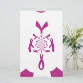 Papeterie Art de sensibilisation au cancer du sein Imprimer (Debout devant)