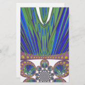 Papeterie Art Décoratif Bleu d'Afrique Design Imprimer (Devant / Derrière)