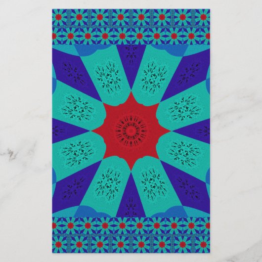 Papeterie Art Égyptien Ancien : Un Mandala Vibrant. (Devant)