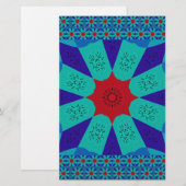 Papeterie Art Égyptien Ancien : Un Mandala Vibrant. (Devant / Derrière)