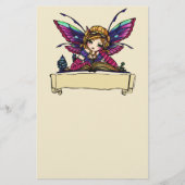 Papeterie Art féerique d'imaginaire de bibliothèque de rat (Devant)