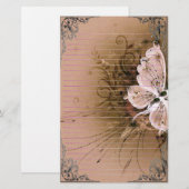 Papeterie Art merveilleux de pixel de papillons (Devant / Derrière)