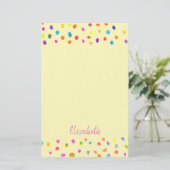 Papeterie Art moderne mignon dots fille personnalisée (Debout devant)