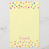 Papeterie Art moderne mignon dots fille personnalisée (Devant)