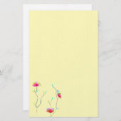 Papeterie Art moderne simple rose floral (Devant / Derrière)