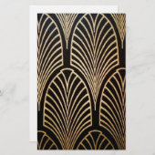 Papeterie Art nouveau, art déco, ventilateur motif, bronze,  (Devant / Derrière)