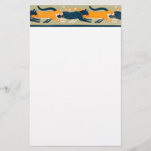 Papeterie Art Nouveau Cats and Flowers (Devant)