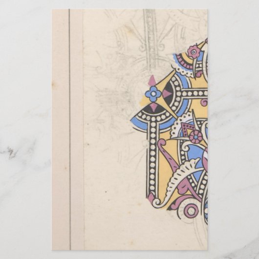 Papeterie Art nouveau textile abstrait Christopher (Devant)