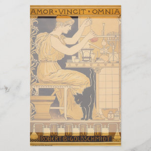 Papeterie Art Nouveau Vintage, l'amour conquiert tous les sc