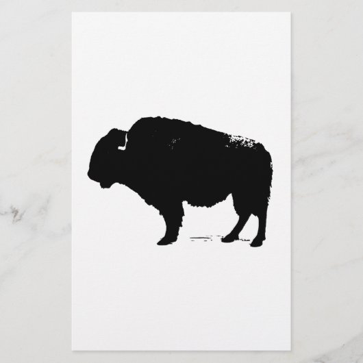 Papeterie Art Pop Bison Buffle Noir & Blanc (Devant)