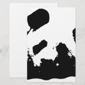 Papeterie Art Pop Panda Noir Blanc (Devant / Derrière)