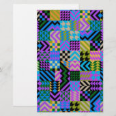 Papeterie Art populaire tribal - Bleu (Devant / Derrière)