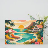 Papeterie Art tropical aloha vierge (Debout devant)