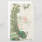 Papeterie asiatique d'animal de faune d'oiseau de (Devant / Derrière)