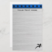 Papeterie Aspect métallique brossé en cours d'exécution (Devant / Derrière)