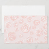 Papeterie Assez doucement modèle de rose de rose (Devant / Derrière)