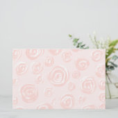 Papeterie Assez doucement modèle de rose de rose (Debout devant)