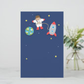 Papeterie Astronaute, bateau de Rocket, espace (Debout devant)