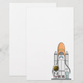 Papeterie Astronaute et vaisseau spatial (Devant / Derrière)
