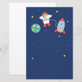 Papeterie Astronaute, vaisseau spatial, espace extra-atmosph (Devant / Derrière)