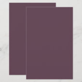 Papeterie Aubergine Uni (Devant / Derrière)