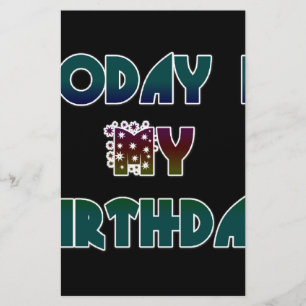 Papeterie Aujourd'hui est mon art d'anniversaire
