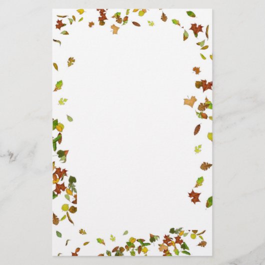 Papeterie AUTOMNE / FEUILLES D'AUTOMNE, Blanc (Devant)