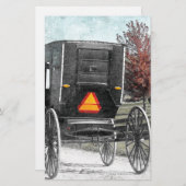 Papeterie Autumn Amish Buggy (Devant / Derrière)