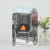 Papeterie Autumn Amish Buggy (Debout devant)