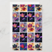 Papeterie Autumn Leaves Rustic Patchwork (Devant / Derrière)