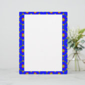 Papeterie avec Bleu Août Bordure (Debout devant)