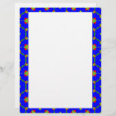 Papeterie avec Bleu Août Bordure (Devant / Derrière)