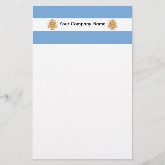 Papeterie avec Drapeau d'Argentine (Devant)