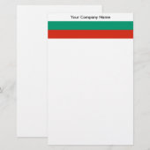 Papeterie avec Drapeau de Bulgarie (Devant / Derrière)