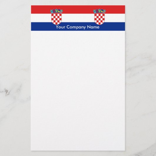 Papeterie avec Drapeau de Croatie (Devant)