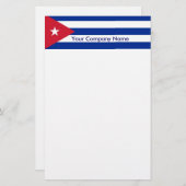 Papeterie avec Drapeau de Cuba (Devant / Derrière)