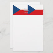 Papeterie avec Drapeau de Czechia (Devant / Derrière)
