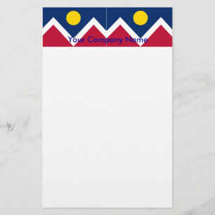 Papeterie avec Drapeau de Denver, Colorado