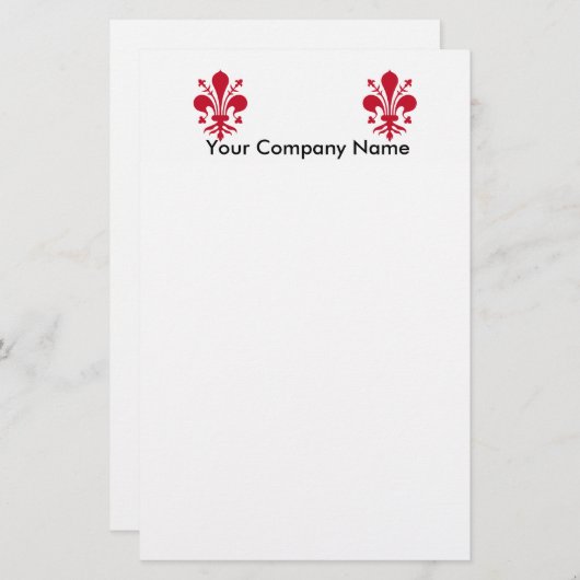 Papeterie avec Drapeau de Florence, Italie (Devant / Derrière)