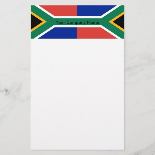 Papeterie avec Drapeau de l'Afrique du Sud (Devant)