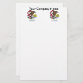 Papeterie avec Drapeau de l'Illinois (Devant / Derrière)