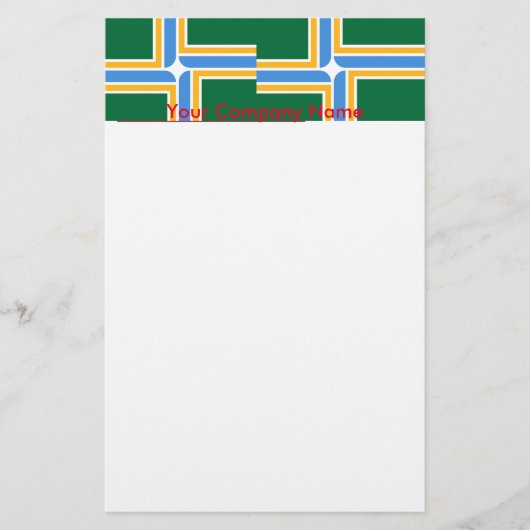 Papeterie avec Drapeau de Portland, Oregon (Devant)