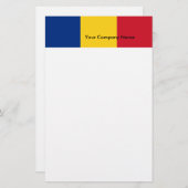 Papeterie avec Drapeau de Roumanie (Devant / Derrière)