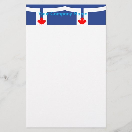 Papeterie avec drapeau de Toronto, Canada (Devant)