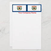 Papeterie avec Drapeau de Virginie Occidentale (Devant / Derrière)